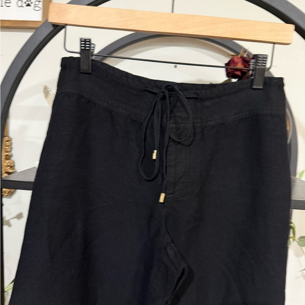 Calvin Klein Black Straight Leg lien pants size small - Picture 7 of 11